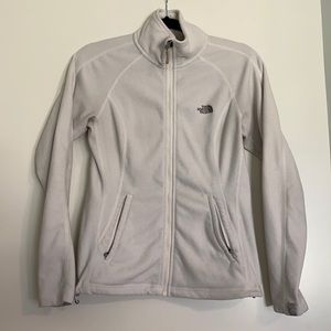 White full zip North Face jacket 🤍